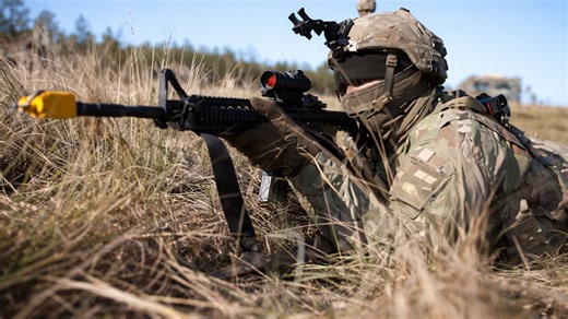 US Army units enter realistic combat training area