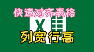 EXCEL表快速对齐表格的列宽行高，让杂乱无章的表格瞬间整齐划一