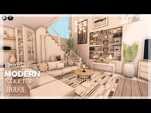 BLOXBURG | 25K MODERN STARTER HOUSE | bloxburg speed build