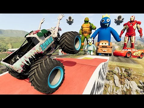 Monster Truck Madness LIVE #2 | Long Jumps and Crashes - Griff's Garage