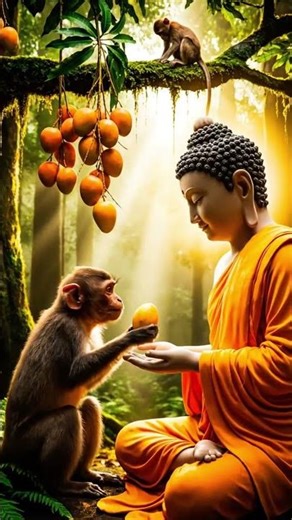 Buddha's miracle: The Buddha liberated the monkey 🙏✨ #buddha #buddhism #BuddhistStory #shorts