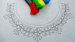 1.2K views · 30 reactions | Amazing round shape neckline hand embroidery designs for kurti| New kurtis neck design embroidery #learning #tutorial #handwork #neck #viral #craftyneedles7 | Crafty Needles 7 | Facebook