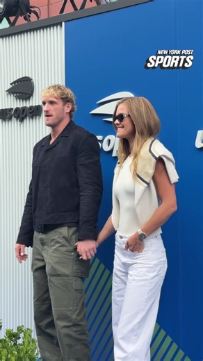 WWE star Logan paul and model Nina Agdal attend 2025 US Open Men's Final. 💙🎾 | New York Post Sports