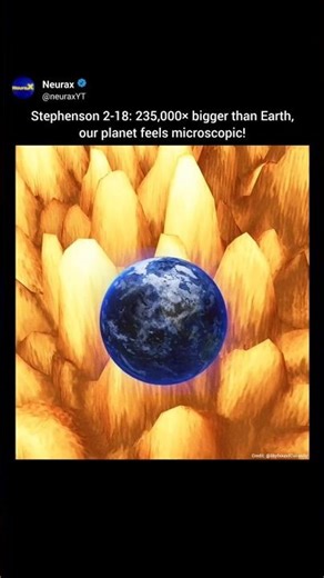 The Largest Known Star vs Earth Size Comparison