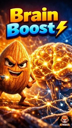 Badam Boosts Brain Power 🧠⚡ | Memory & Focus Increase #Shorts