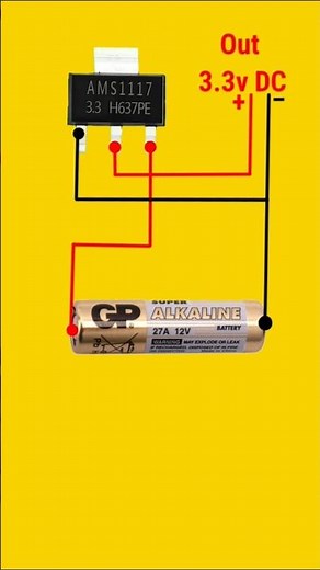 How to use AMS1117 diagram #shorts || (12v to 3.3v regulator )