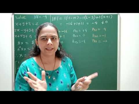 Matrix inversion method to solve linear system.#11math #12thmaths #matrix #linearequations #algebra