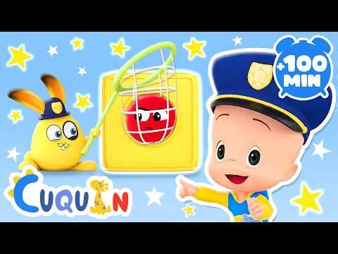 👮 Officer Cuquin on Duty! 🐰 Police Academy & Toddler Learning Videos!