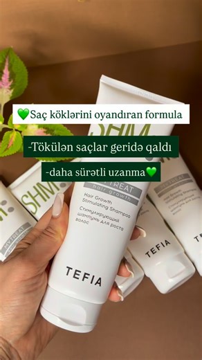 Tefia | Şampun | Maska | Saç boyası on Instagram: "🌱 Saçların zəifdir, tez tökülür? Artıq həlli var! Hair Growth Tefia şampunu 🔹 Saç köklərini gücləndirir 🔹 Tökülməni azaldır 🔹 Saçın uzanma prosesini aktivləşdirir 🔹 Nazik və zəif saçlara həcm verir ✨ Professional formula ✨ Gündəlik istifadə üçün uyğundur 💚 Saçlarının yenidən güclənməsini istəsən — doğru seçim Tefia Hair Growth! 📩 Sifariş və ətraflı məlumat üçün DM"