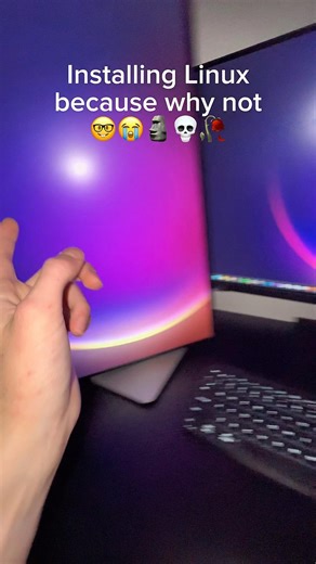 Installing Linux because why not #linux #ubuntu #shorts