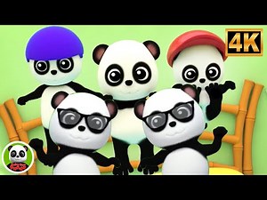 Five Little Pandas Jumping on the Bed Nursery Rhyme and More Songs for kids