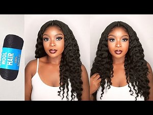 Deep Wave With BRAZILIAN WOOL?😱 Crochet Curly Hairstyle Using Brazilian Wool
