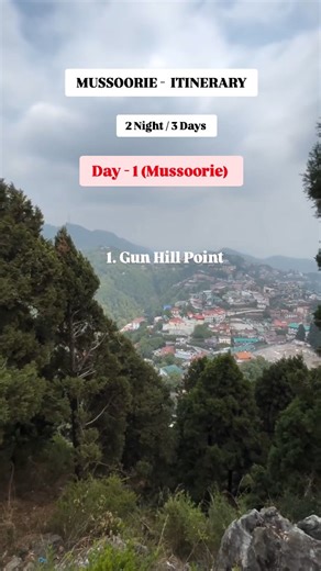 Krishan Kumar on Instagram: "Mussoorie Complete ITINERARY for 2 Nights and 3 Days- Part - 1 ( Day - 1 Mussoorie) . This video includes a complete itinerary of Mussoorie, which will help you plan your trip smoothly without any hassle. Share this video with your friends, family, and loved ones. . . . #mussoorie #mussoorie_queenofhills"