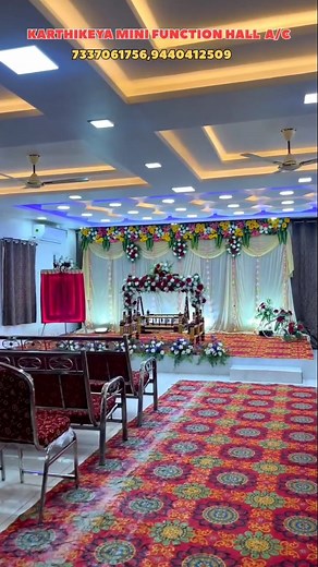 Natureoftirupati on Instagram: "Karthikeya Function Hall 7337061756,9440412509 @karthikeya_banquet_hall Budget Friendly Mini Function Hall in Center of Tirupati City Function Hall can Accomodate 150 members Birthdays, Sreemantham, Engagements, chinna pillala namakaranam, voni functions, retirement functions, sanmanalu, Kitty parties, Official Business meetings etc Facilities: Changing Rooms AC Hall Lift Washrooms Lightings Address: Opp. MR Palli Police station Tirupati #tirupati #functionhall #t