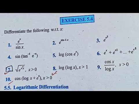 Class 12th Maths Chapter 5 Exercise 5.4 NCERT solutions | continuity and differentiability | CBSE
