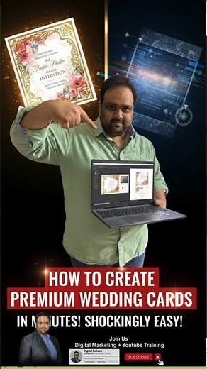 Premium Wedding Cards Minutesలో ఎలా Create చేయాలి Luxury Invitation Design Telugu Guide