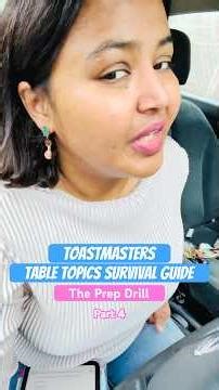 How to practice for toastmasters Table topics?