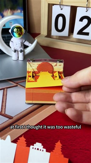 Hundred of pages later, this memo pad turned into a 3D model #diy #papercraft