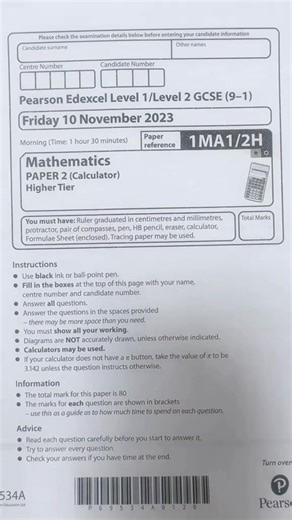 Tips for Higher Paper 2 Maths Success