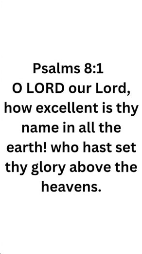 The Book Of Psalms 8 (Psalms 8:1)