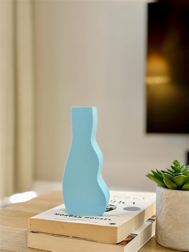 Wavy Minimalist Vase, Modern Sculptural Accent, 3D Printed Home Style - Etsy Canada