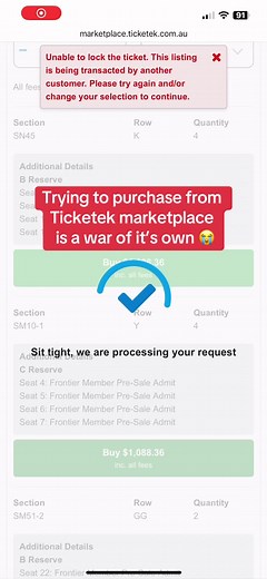 Ticketek Marketplace Woes: Locked Tickets and Frustrations