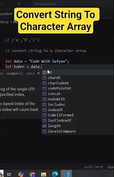 convert string to character array in javascript #shorts #frontend #coding #javascript #interview