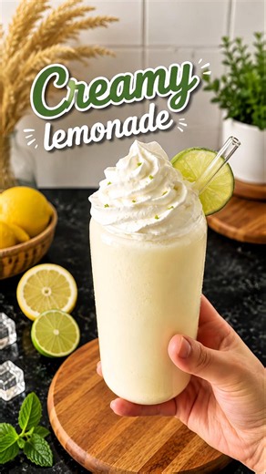 Creamy Lemonade 🍋✨ Refreshing, Healthy & Smooth #recipe #healthyfood