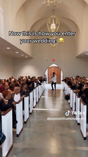 The ultimate groom entrance. #weddingtiktok #groom #blackmen #blacklove #blackwedding #wedding #groomentrance #fyp