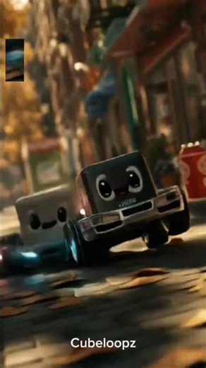 Cubes racing on street | Relaxing Loop Animation | #oddlysatisfying #cubeloopz #racing