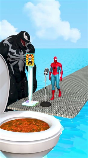 New Rank up Challenge:Toilet Jump-Play dance gangnam style #spiderman #gta5 #hulk #funny #animation