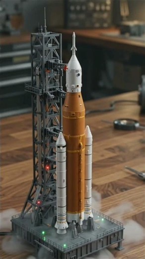 Tiny NASA Rocket Build 🚀 | Moon Rocket Assembly | #shorts #space #rocket #nasa
