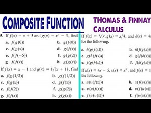 Composite function || Calculus and Analytical geometry || Thomas calculus