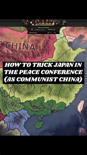 How To Trick Japan In The Peace Conference (As Communist China)! #hoi4 #heartsofiron4