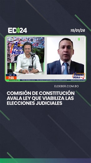 El presidente del Tribunal Supremo de Justicia, Rómer Saucedo, destacó la aprobación de la ley en la Comisión de Constitución, señalando que permitirá a los departamentos que no cuentan con autoridades elegir a sus representantes y recuperar la representación en las salas plenas. Además, la norma fija como plazo el 30 de junio para la realización de las elecciones judiciales y establece un funcionamiento excepcional del TCP y del TSJ, garantizando el ejercicio democrático. 📌Manténgase informado
