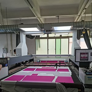 [Hot Item] Vision Laser Fabric Cutter 1825 Dual Head Laser Cloth Cutting Machine for Digital Printing Textile