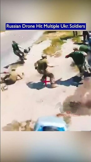 Russian FPV Drone Hit Ukrainian Troop Movement in Urban Strike
