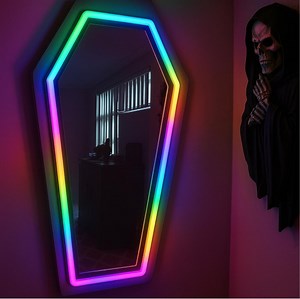 Multicolor Coffin Mirror Neon Sign: Goth Room Decor - Etsy