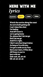 HERE WITH ME #lyrics #video #trending #song #video #music #viral