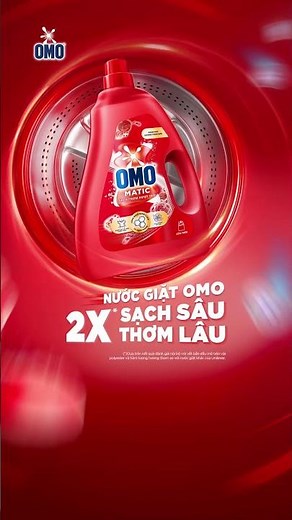 Nước giặt OMO Matic mới - 2X Sạch Sâu Thơm Lâu, Chai Lớn Giá Siêu Hời! #OMO #2XSachSauThomLau