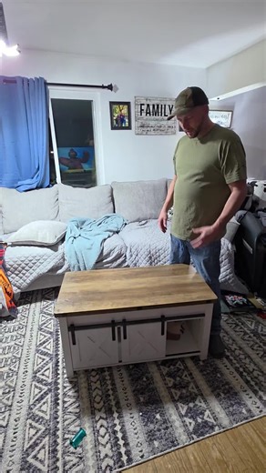 This lift-top coffee table solves the everyday living room problem of not having enough surface space or storage without sacrificing style. The top lifts smoothly to create a dining or work surface, while hidden compartments and cabinet storage keep clutter out of sight. Finished in a farmhouse look that fits modern and rustic homes alike, it’s a smart, space-saving upgrade for busy households. #coffeetable #liftoptable #livingroomfurniture #TikTokShopHolidayHaul #TikTokShopCreatorPicks