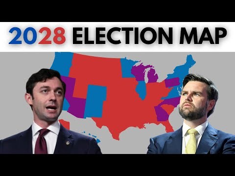 SHOCKING 2028 Election Map - Jon Ossoff vs JD Vance