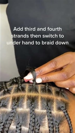 How to start Knotless braid #braids #knotlessbraids