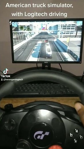 LOGITECH DRIVING FORCE GT STEERING WHEEL ATS GAMEPLAY