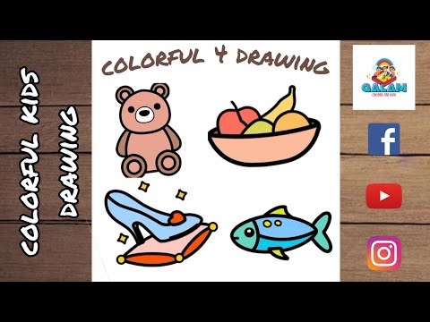 Easy & Colorful Drawing for Kids | Fun Learning with Qalam & Colors#kidsDianashow#WBkids
