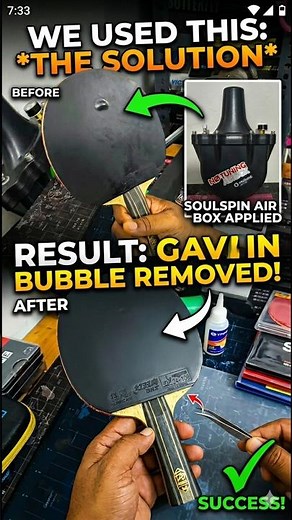 How Fixed a Table Tennis Rubber Bubble! 😱