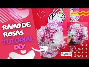 Cómo hacer un Ramo de Rosas eternas con mensaje y adorno de Flork - Tutorial DIY detalles fáciles
