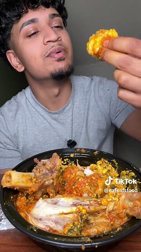 Trying fufu with egusi #fufu #africanfood #egusisoup #egusiandfufu #eating #eatingshow #foodie #foodtok #asmr #mukbangeatingshow #mukbang #foodtok