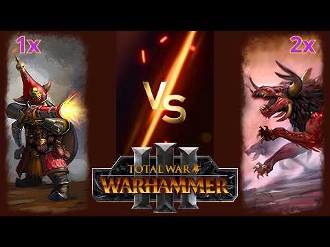 Can 2 Chaos Warhounds of Khorne Beat Chaos Dwarf Blunderbusses in Total War: Warhammer 3?