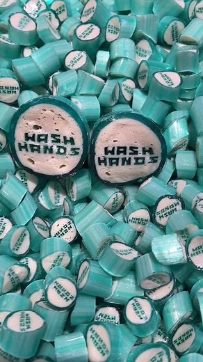 Wash your hands! Stay safe and healthy #candy #lollies #satisfying #oddlysatisfying #australia #sydney #peppermint #food #art #handmade #lolly